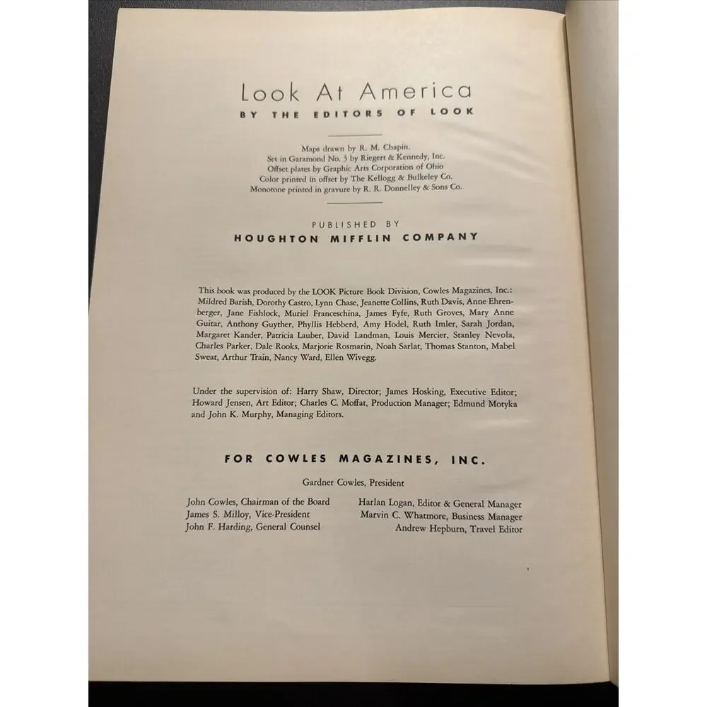 Vintage 1946 Look at America Hardcover Book Houghton Mifflin